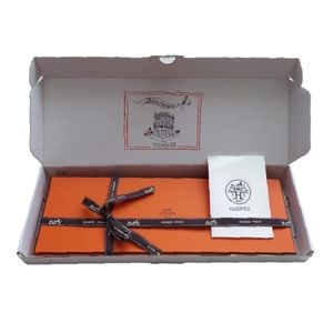 HERMES Authentic Boxes Ribbon Receipt card Bundle New